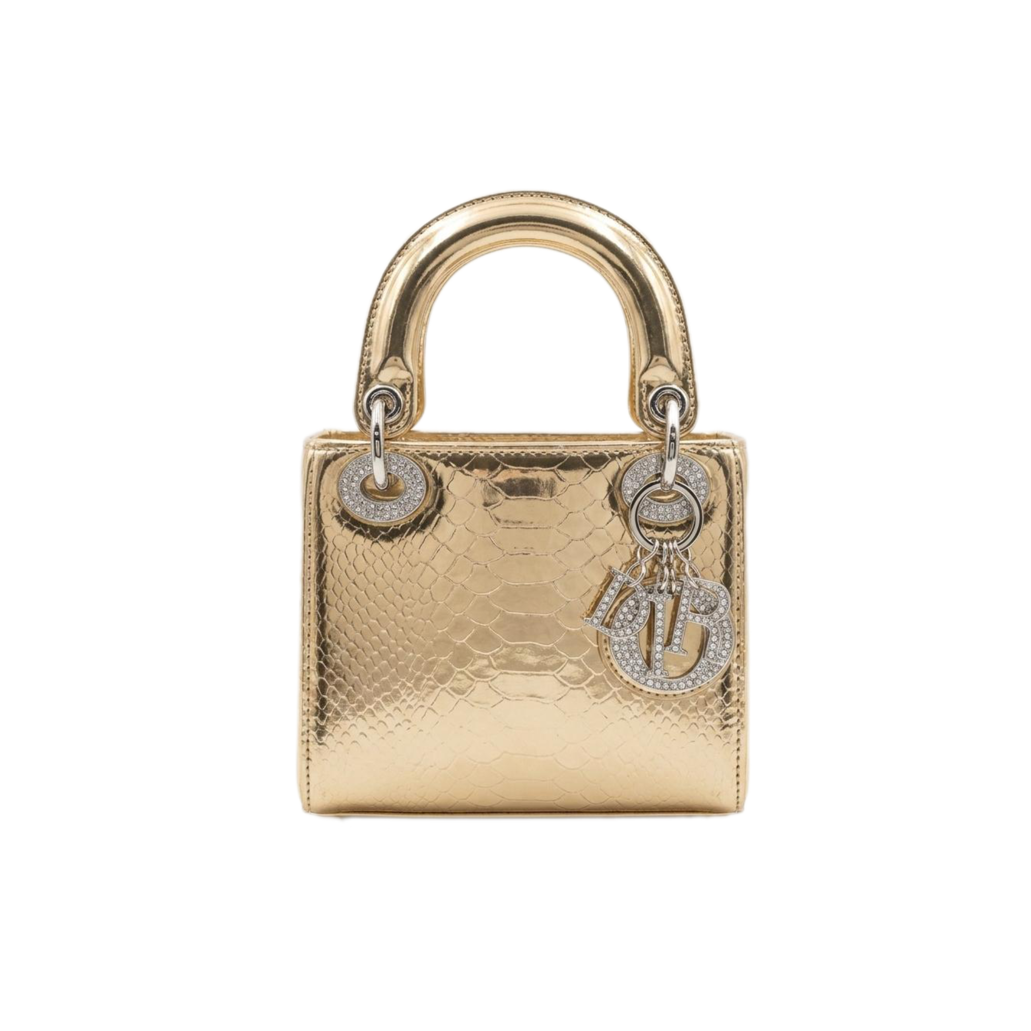 Dior Mini Lady Exotic - Metallic Gold
