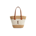 Summer Beach Set: Raffia Bucket Bag + Wide Brim Straw Hat