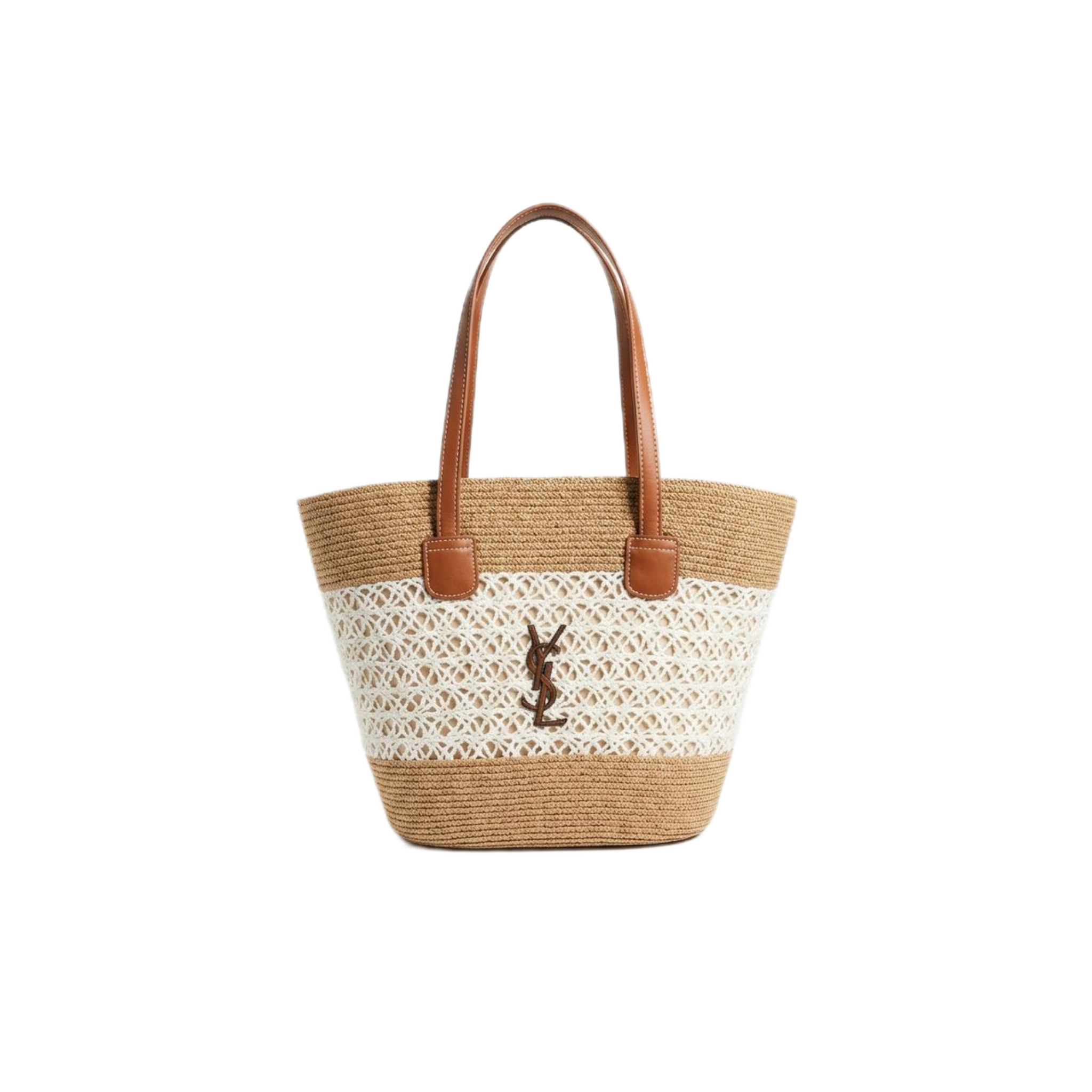 Summer Beach Set: Raffia Bucket Bag + Wide Brim Straw Hat