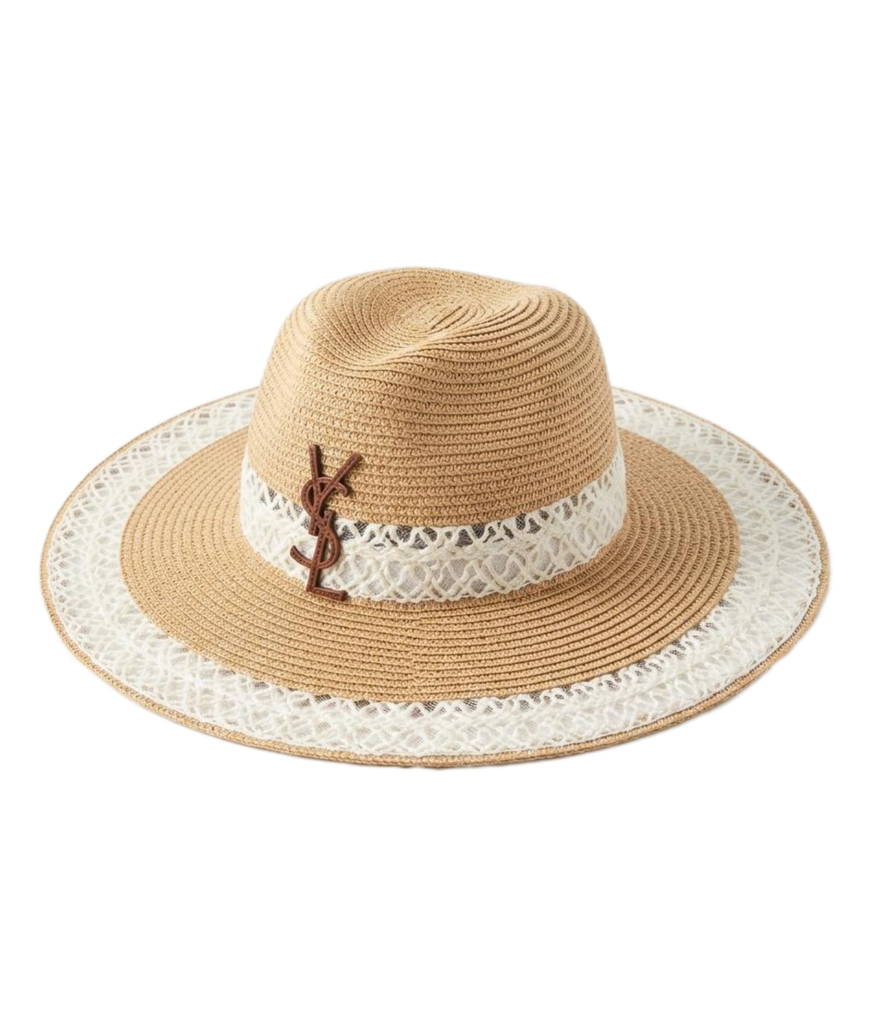 Summer Beach Set: Raffia Bucket Bag + Wide Brim Straw Hat