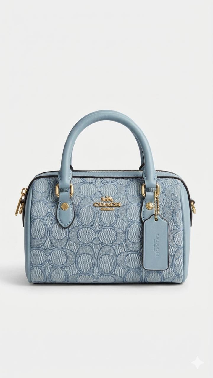 Coach Mini Rowan Crossbody Bag in Signature Denim