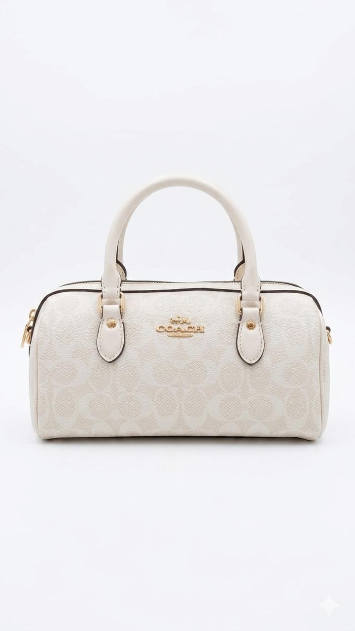 Coach Mini Rowan Crossbody Bag in Signature Canvas – Glacier White